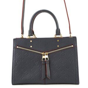 LOUIS VUITTON Sully Size PM Monogram Empreinte Leather Marine Rouge M54195